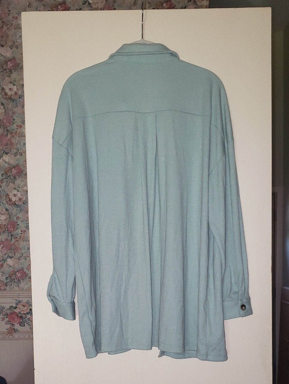 NWOT Sage Ribbed Shacket - Picture 3 of 5